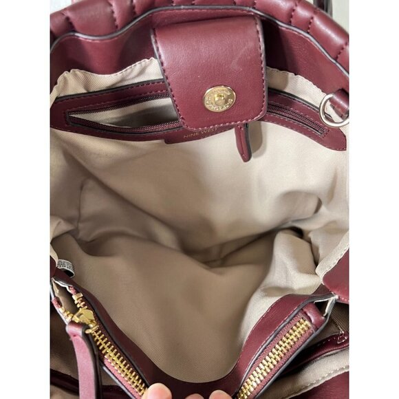 Nine West Camden Jet Set Satchel burgundy Merlot - Picture 9 of 16
